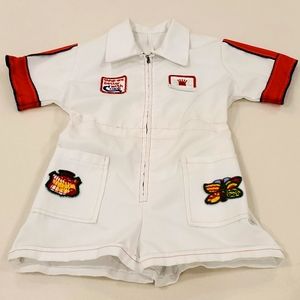 Handmade Coverall Shorts with Pop Patches